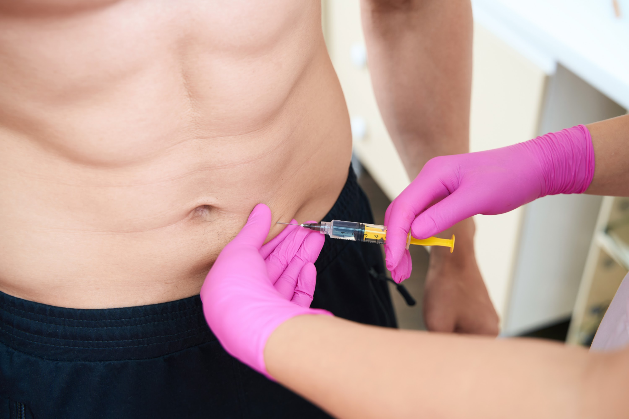 A man receiving an injection 